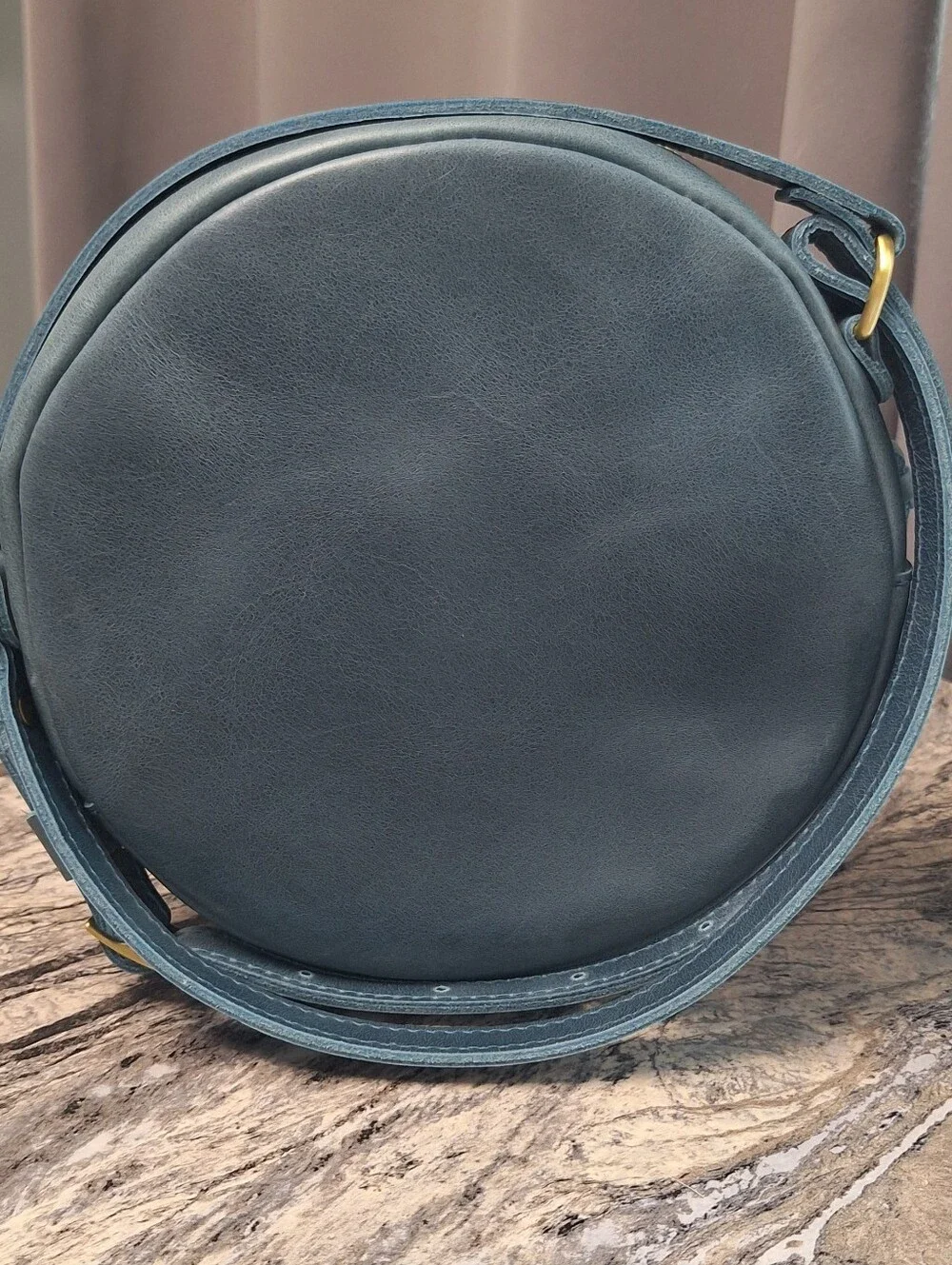 Portland Leather Large Circle Bag, NWOT, Cowboy Jeans